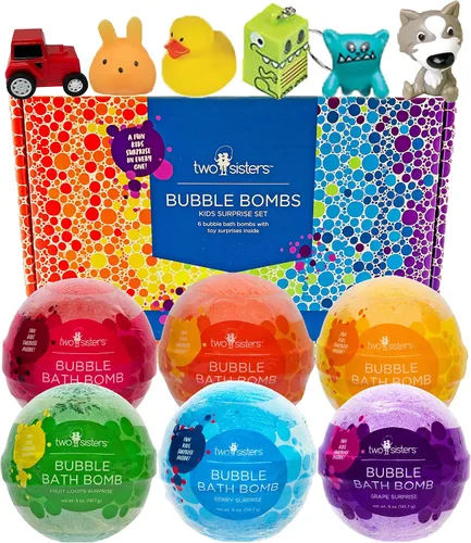 Vista 16 de Bombas de baño de dinosaurios para niños con juguetes sorpresa en el interior (paquete de 6) – Bombas de baño de burbujas grandes para niños y niñas