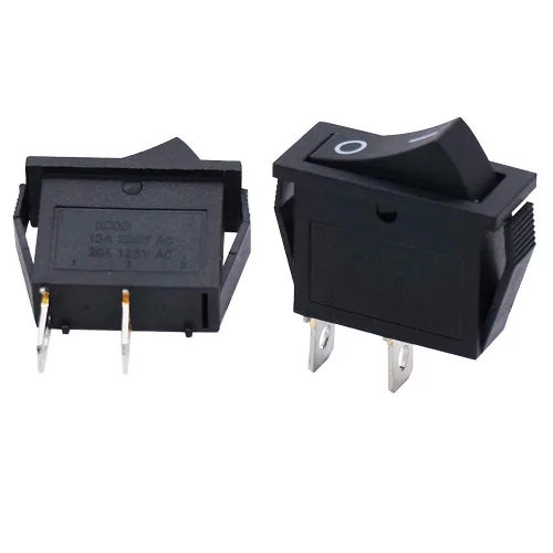 Vista 2 de Twidec/5 unidades de interruptor basculante de 2 pines, 2 posiciones, encendido/apagado, AC 15 A/125 V, 20 A/12 VCC, SPST, interruptor basculante