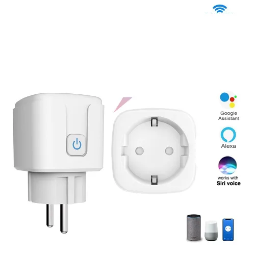 Vista 3 de Zigbee - Enchufe inteligente compatible con Alexa, Google Assistant, control de aplicación y voz, requiere ZigBee Hub, UE (16A)