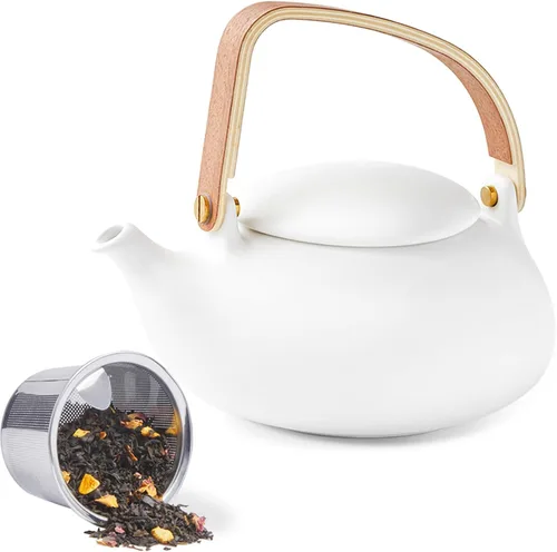 Vista 2 de ZENS Juego de té japonés moderno, mango de madera