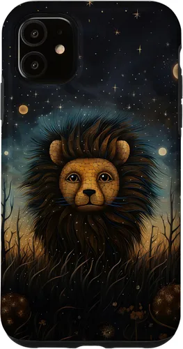 Vista 8 de iPhone 16 Lion at Twilight Lindas estrellas de león en la noche
