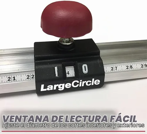 Vista 4 de Milescraft 1219 Kit de guía circular - Plantilla de corte circular de router de precisión para cortar/enrutar círculos desde 1.5" hasta 52" con base