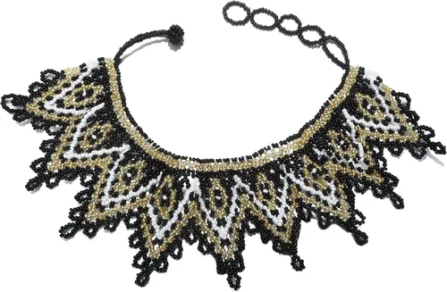 Vista 2 de Collar de babero con cuentas zulú multicolor, collar sudafricano con estilo masai, regalos para hermanas (color C)