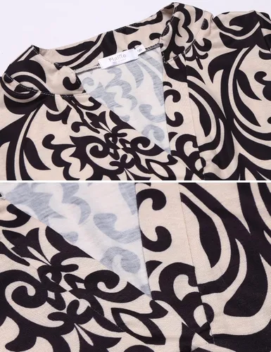 Vista 6 de Halife - Blusa sin mangas con estampado floral para mujer, larga con cuello en V
