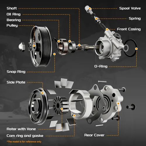 Vista 6 de Bomba de dirección asistida de 4.0L para Nissan Frontier 2005-2019, Xterra 2005-2015, Pathfinder 2005-2012; para Suzuki Equator 2009-2012 21-5451