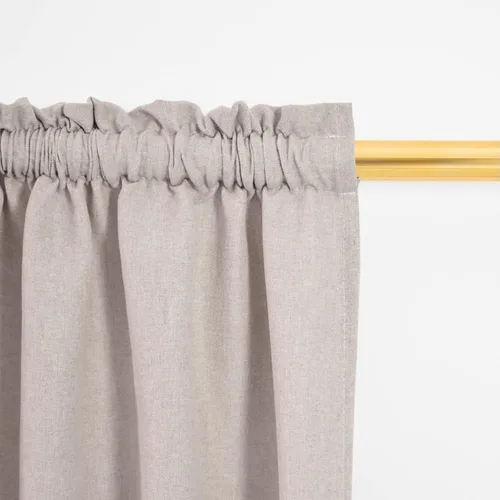 Vista 5 de UPOPO Cortinas de Niveles Beige Sobre Fregadero con Textura de Lino para Ventana de Cocina de 16 Pulgadas de Largo Caravana Privacidad Pequeñas