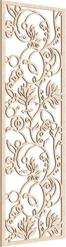 Vista 133 de Caspian Paneles de pared de madera con calado decorativo perforado, 9 3/8 pulgadas de ancho x 24 3/8 pulgadas de alto x 1/4 de alto, cereza