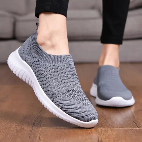 Vista 4 de Konhill - Zapato deportivo para caminar, ligero, deportivo, informal, para gimnasio, sin cordones, para mujer