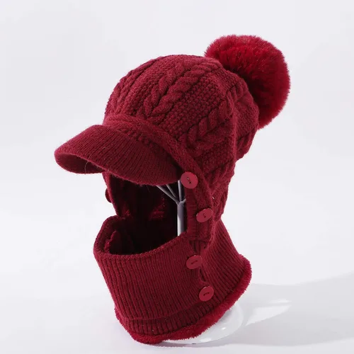Vista 59 de HUAMULAN Gorro de invierno de una pieza para mujer, pasamontañas de forro polar, pasamontañas, máscara facial, bufanda, orejeras, esquí, nieve