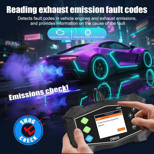 Vista 5 de Escáner OBD2 Lector de código de diagnóstico, luz de motor OBD II automotriz, probador de batería, modo 6, modo 8 y preparación I/M, herramienta