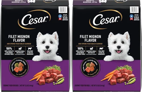 Vista 15 de Comida para perros de raza pequeña seca Cesar, Pollo Made in USA, Real chicken #1 ingredient, 26 essential nutrients, supports small breed health