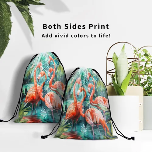Vista 35 de Bolsa de agarre de gimnasia de piel de animal, bolsa de gimnasia con cordón ajustable, bolsa de cuerda para fauna silvestre, Mariposas Galaxy