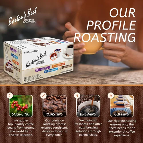 Vista 5 de Boston's Best Assorted Variety Blends - Café K-Cup de una sola porción, 80 unidades (compatible con cafeteras Keurig 2.0)
