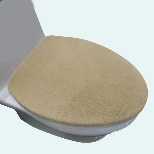 Vista 2 de Madeals Funda para Tapa de Inodoro de Microfibra Suave y Absorbente, Cómoda Funda para Tapa de Inodoro de Baño se Adapta a la Mayoría de Tamaños