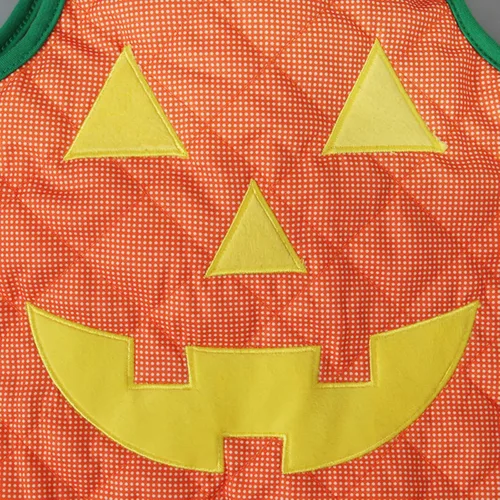 Vista 6 de BOIBOKOKO Traje de Halloween para bebé niño y niña, sin mangas, mameluco de calabaza, lindo traje de calabaza