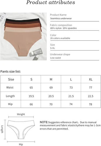 Vista 6 de Banamic Tangas sin costuras para mujer, bragas invisibles, elásticas, transpirables, sexy, ropa