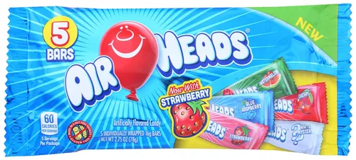 Vista 24 de Airheads Barras de caramelo de tamaño completo, cereza, caja de 36