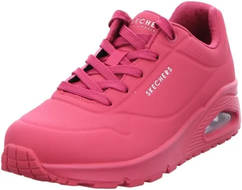 Vista 30 de Skechers Tenis UNO Stand on Air para mujer Tenis casuales, plantilla de espuma viscoelástica refrigerada por aire, amortiguación visible de Rojo