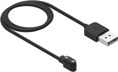 Vista 2 de 2 unidades, color negro, compatible con cargador de reloj inteligente, cable de carga USB de repuesto para reloj inteligente con aplicación Da Fit