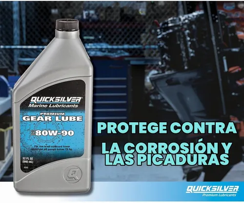 Vista 6 de Quicksilver de Mercury Marine Lubricante para marchas premium 80W-90, para motor marino, 32 onzas.
