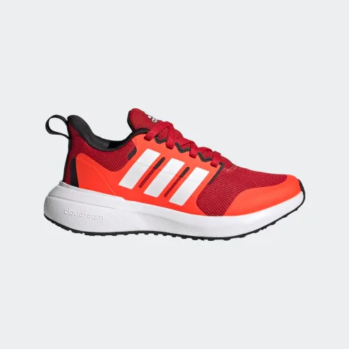Vista 2 de adidas Tenis de correr unisex Fortarun 2.0 para niños Better Scarlet/Blanco/Rojo Solar