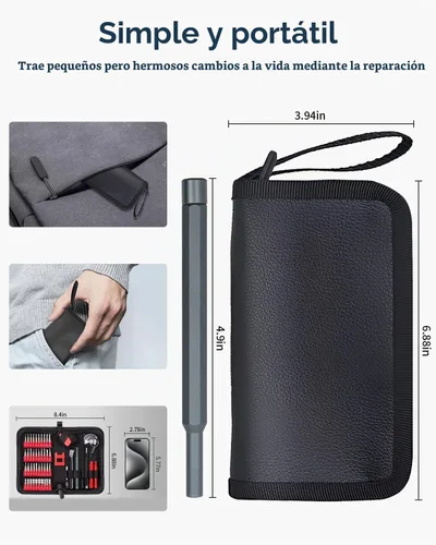 Vista 6 de EasyTime Juego de Destornilladores para Consola de Juegos: Kit de Herramientas de Reparación para Principiantes PS5 para Actualización de SSD