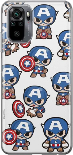 Vista 9 de ERT GROUP Funda para Xiaomi REDMI Note 10/10S Original y Oficialmente Licenciada Marvel Patrón Capitán América 002 adaptado de manera óptima a