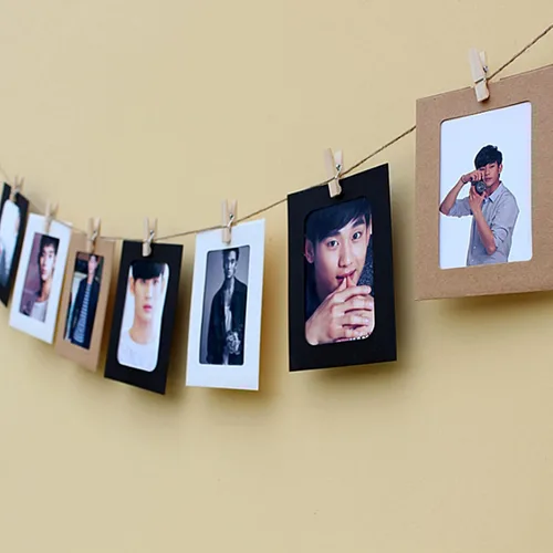 Vista 2 de Marco de fotos de cartón de 5 x 7 pulgadas, marcos de fotos de papel, collage para decoración de pared, marcos de fotos de cartón, marcos de fotos