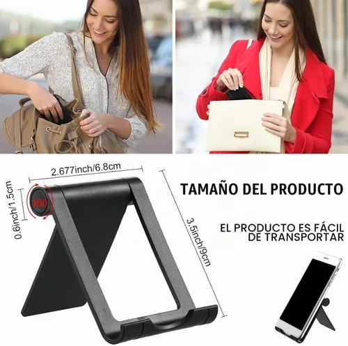 Vista 3 de Fabbay - Soporte para teléfono (40 unidades), compatible con teléfonos Negro