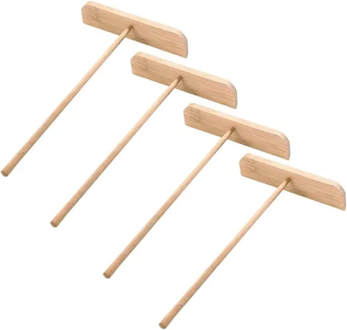 Vista 9 de 4 unids Pancake Raspador de madera Crepe hacer herramienta Pancake Spreader Herramientas de cocina Esparcidor de crepé