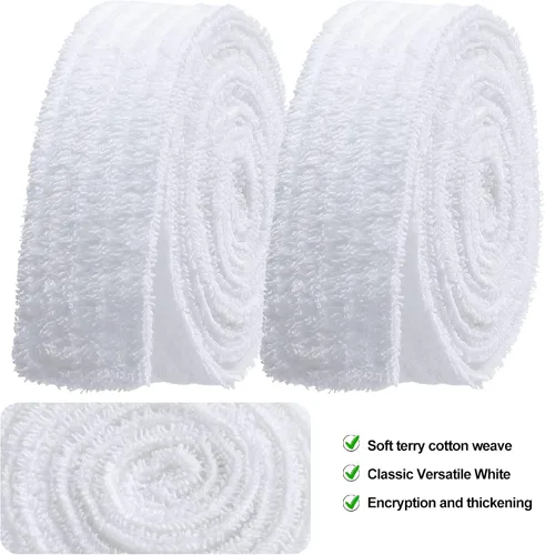 Vista 3 de Janmercy 2 Pcs Robe Belt Replacement Cotton Terry Cloth Hotel Bathrobe Belt Robe Tie for Women Men, 71 x 2 Inch
