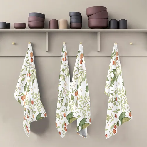 Vista 5 de Juego de 4 paños de cocina medievales con diseño de dragones medievales, ultra suaves, absorbentes, toallas de cocina, toallas de mano, paños