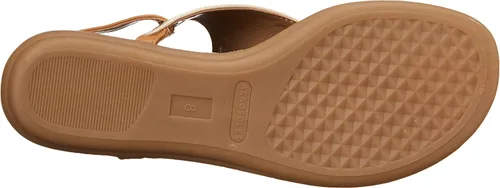 Vista 4 de Aerosoles Chanclas Conchlusion para mujer, dorado metálico, 7.5