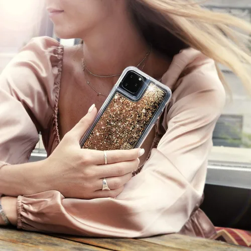 Vista 2 de Case-Mate - WATERFALL - Funda con purpurina para iPhone 11 Pro - 5.8 pulgadas - Oro
