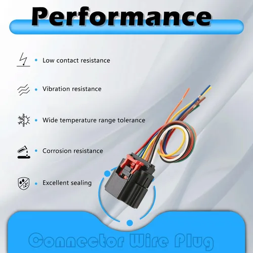 Vista 5 de PT3714 S2507 Sensor de flujo de aire masivo MAF Conector Arnés de cableado