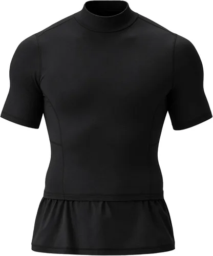 Vista 11 de Camiseta de compresión de cuello alto para hombre, camiseta Beige