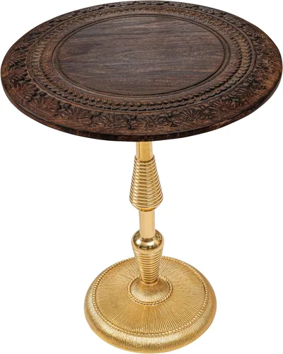 Vista 13 de Mesa auxiliar de madera rústica de 12 x 22 pulgadas, mesa auxiliar tallada a mano, mesa de noche con acabado quemado para dormitorio, mesa