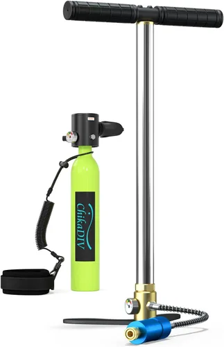 Vista 10 de Mini Scuba Tank,Portable Diving Tank,0.5l Lung Tank for Snorkeling Diving, Reusable Scuba Diving Kit Gear Underwater Breathing Training, Emergency