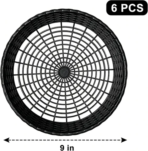 Vista 2 de AccEncyc Paquete de 6 soportes para platos de papel de plástico de 9 pulgadas, soportes reutilizables para platos de fiesta, barbacoa, cocina al