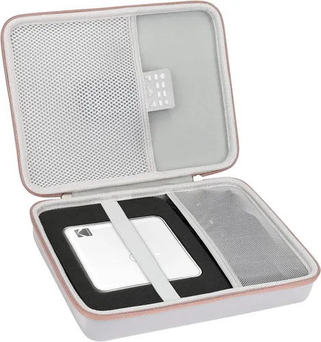 Vista 9 de khanka Estuche rígido de viaje compatible con proyector de bolsillo Kodak Luma 75, proyector de película portátil, solo funda