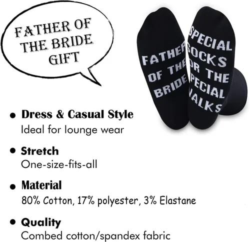 Vista 2 de TSOTMO 2 pares de calcetines especiales para el hermano de la novia para un paseo especial, regalo de fiesta de boda, regalo de hermano de la novia
