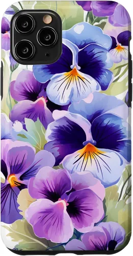 Vista 29 de Pansy Flower Pattern Floral Case for iPhone 17