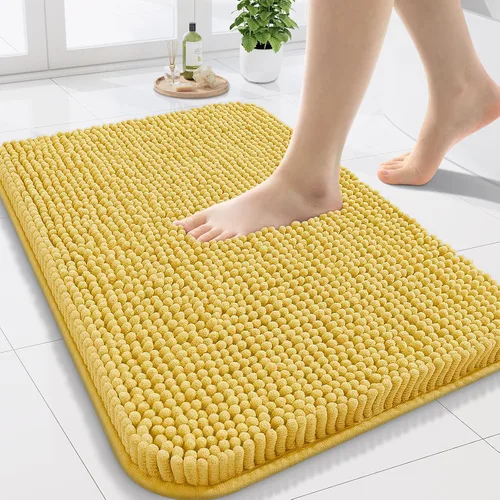 Vista 66 de Arotive Alfombras de baño de felpilla extrasuaves y absorbentes, de 24 x 16 pulgadas, lavables a máquina, parte trasera de goma antideslizante