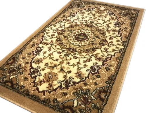 Vista 4 de Bellagio Tapete tradicional oriental para puerta, diseño 401, marfil (24 x 40 pulgadas)