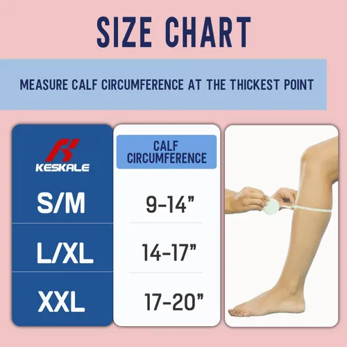 Vista 3 de Calcetines de compresión para hombres y mujeres de 20-30 mmHg hasta la rodilla - Mejor soporte para uso médico, atlético, deportivo, viajes