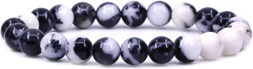 Vista 46 de Keleny Gem - Pulsera elástica de piedras semipreciosas con cuentas redondas de 8 mm, 7 pulgadas, unisex Ágata de encaje azul de grado A