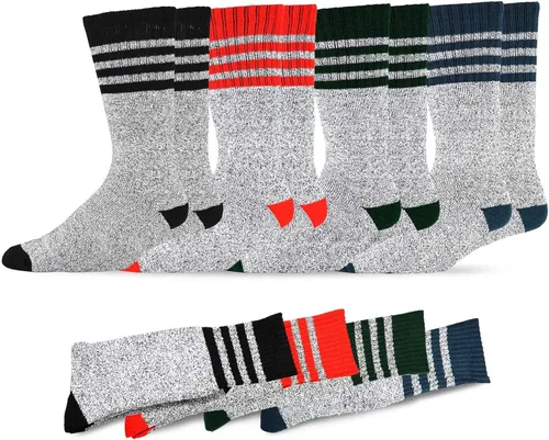 Vista 19 de Calcetines térmicos de invierno de algodón reciclado de peso pesado respetuoso del medio ambiente Multi par para mujeres y hombres 2 pares-camuflaje