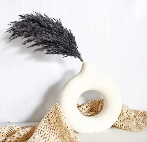 Vista 7 de Zacate de las Pampas Negro para Decoración del Hogar - Elegante Decoración Boho - Tallos de Alta Calidad de Zacate de las Pampas - Perfecto