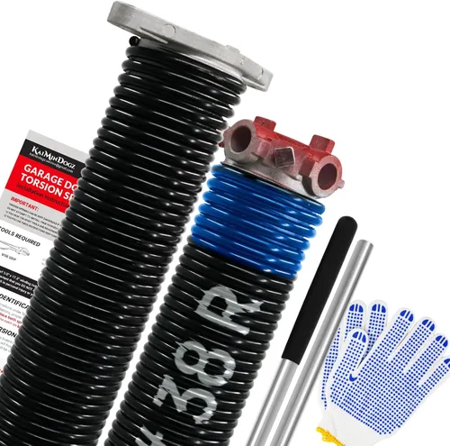 Vista 33 de Par de Resortes de Torsión para Puerta de Garaje de 1.75" Juego con Barras de Enrollado Antideslizantes y Guantes, Electroforesis de Alta Precisión