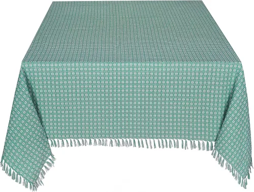 Vista 17 de Juego de 6 servilletas, verde botella tejidas con flecos, servilletas 100% algodón, tamaño 20x20 pulgadas, adecuadas para cenas formales, comidas